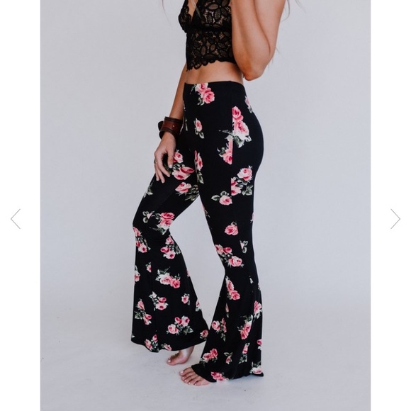 Floral Flare Pants - Picture 2 of 3